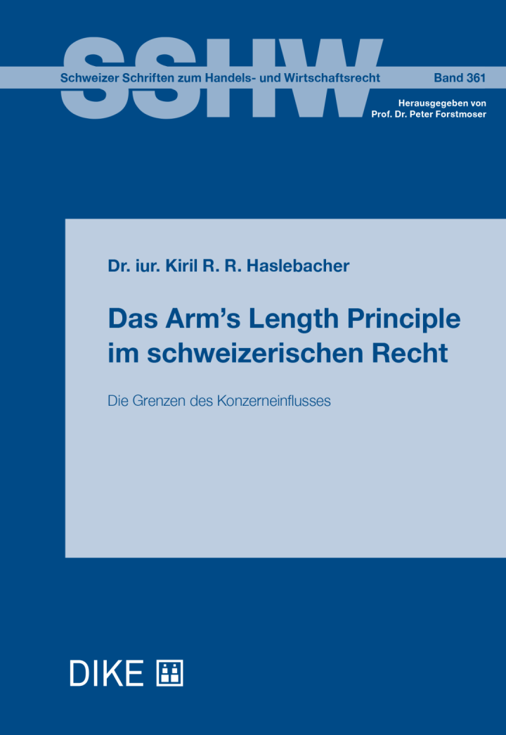 Das Arm’s Length Principle im schweizerischen Recht Banken, Börsen